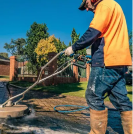 High-pressure cleaning, graffiti removal and paver sealing
